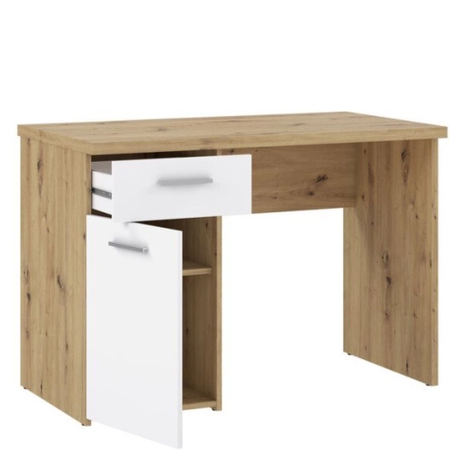 Biurko skandynawskie 110x60 cm z szufladą i szafką